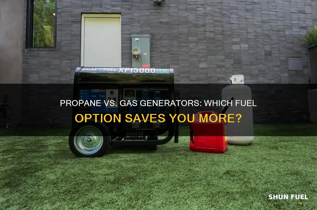 what uses less fuel a propane or gas generator