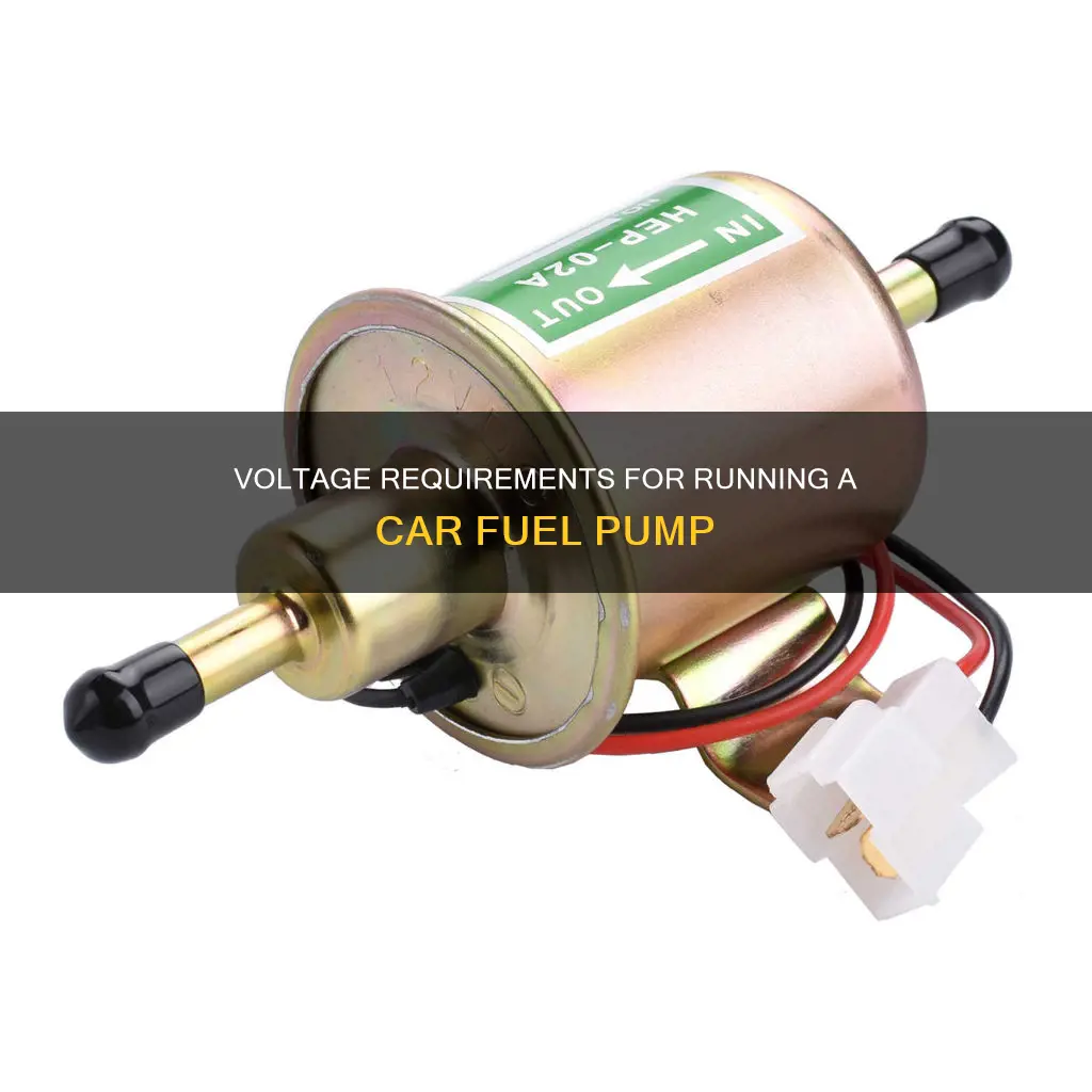 what voltage is required to run car fuel pump