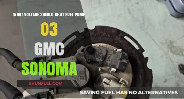 Optimal Fuel Pump Voltage for 2003 GMC Sonoma: A Guide