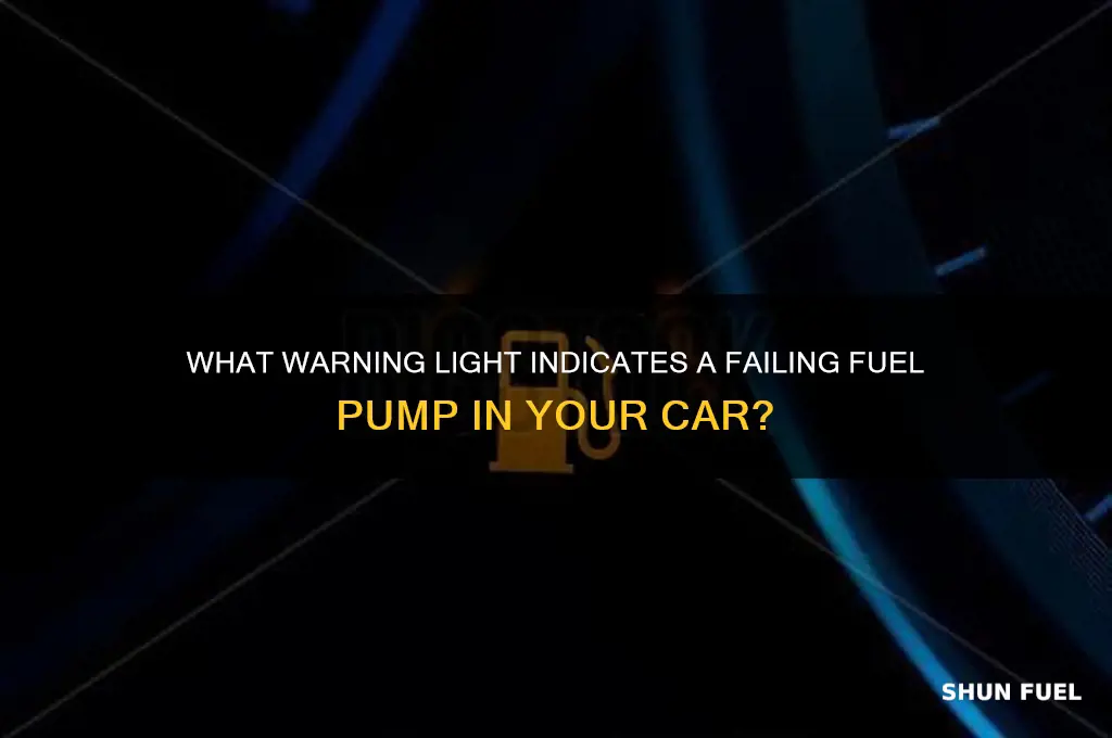 what waring light comes on with a fuel pump