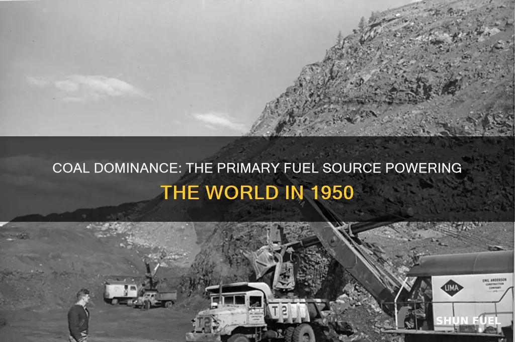 what was the most used fuel source in 1950