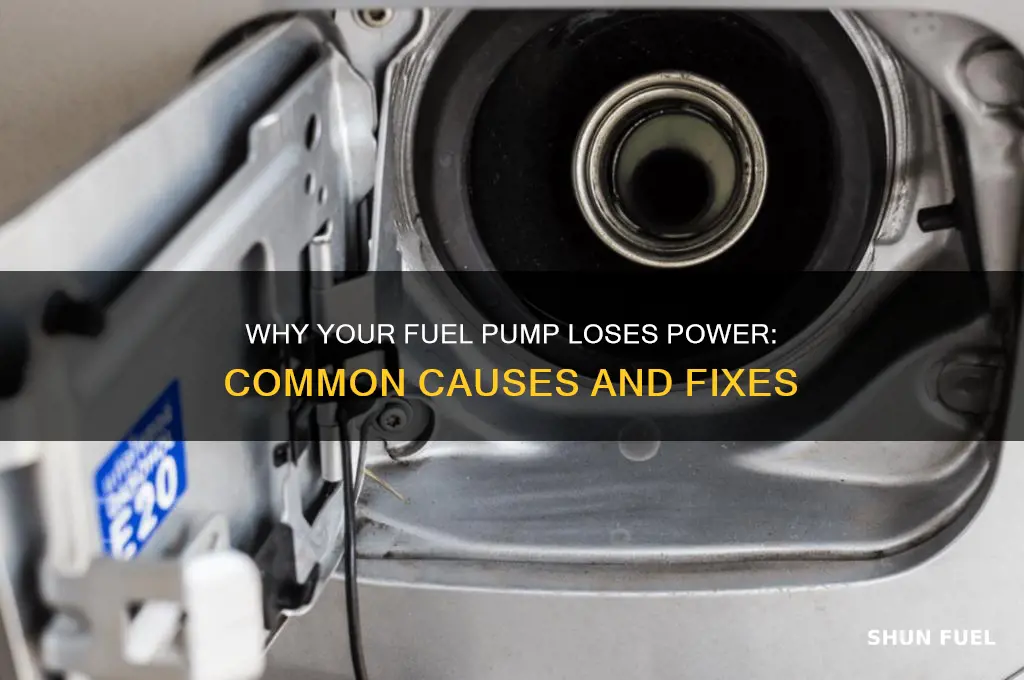 what will make fuel pump lose power