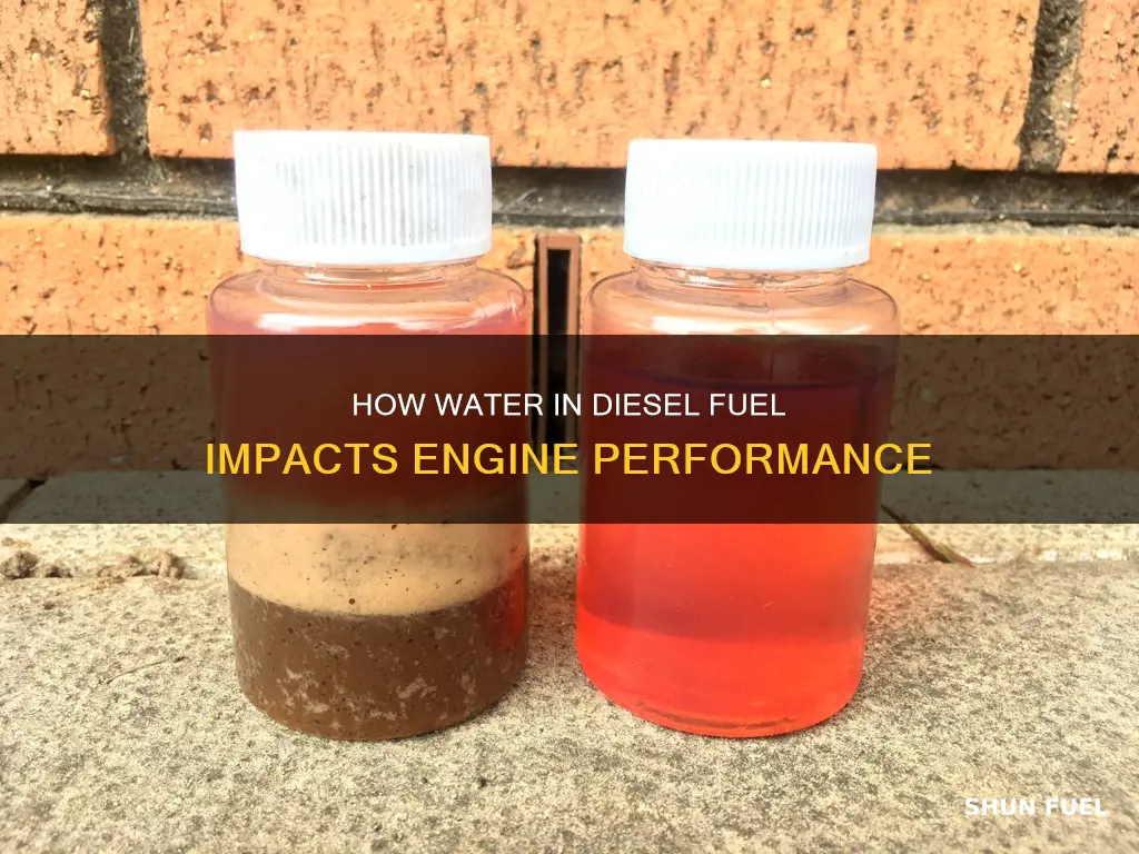 what will water in diesel fuel do