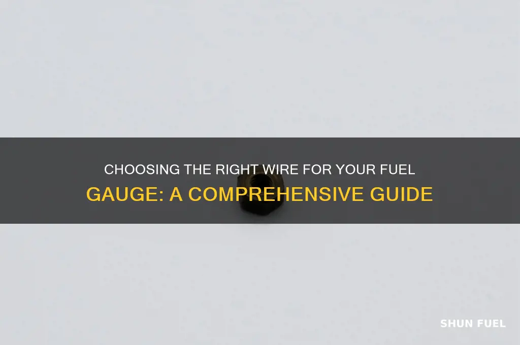 what wire to use for fuel gauge