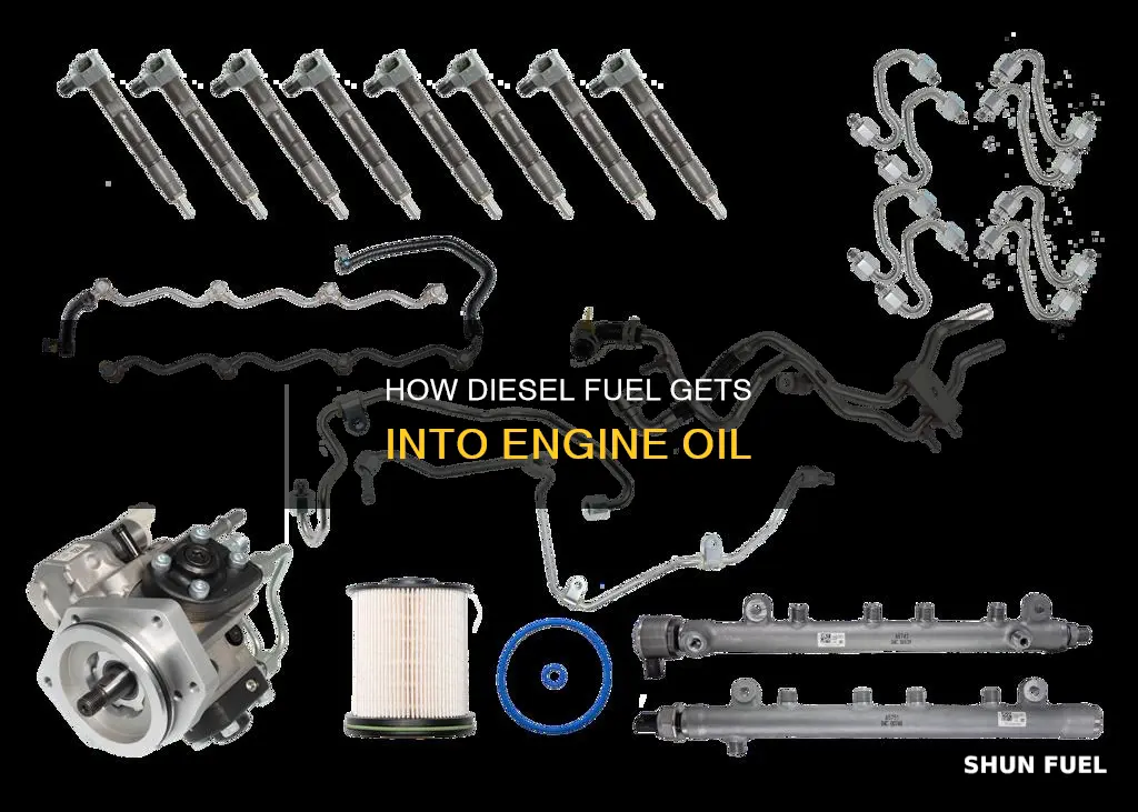 what would cause diesel fuel in oil