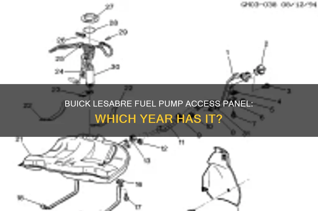 what year buick lesabre has access panel to fuel pump