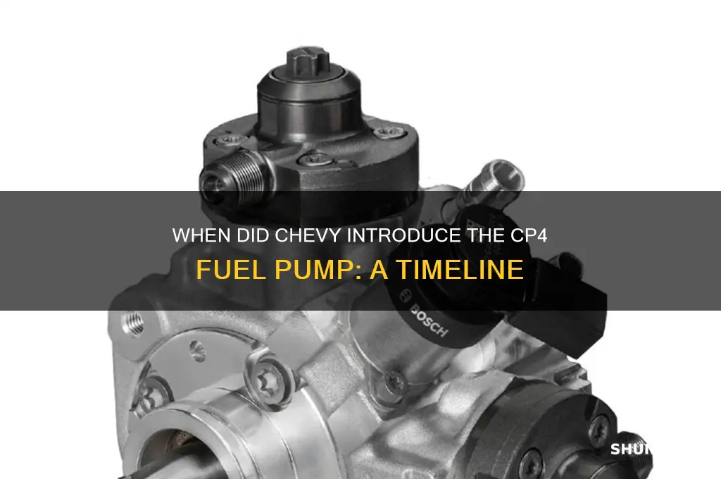 what year did chevy start using the cp4 fuel pump