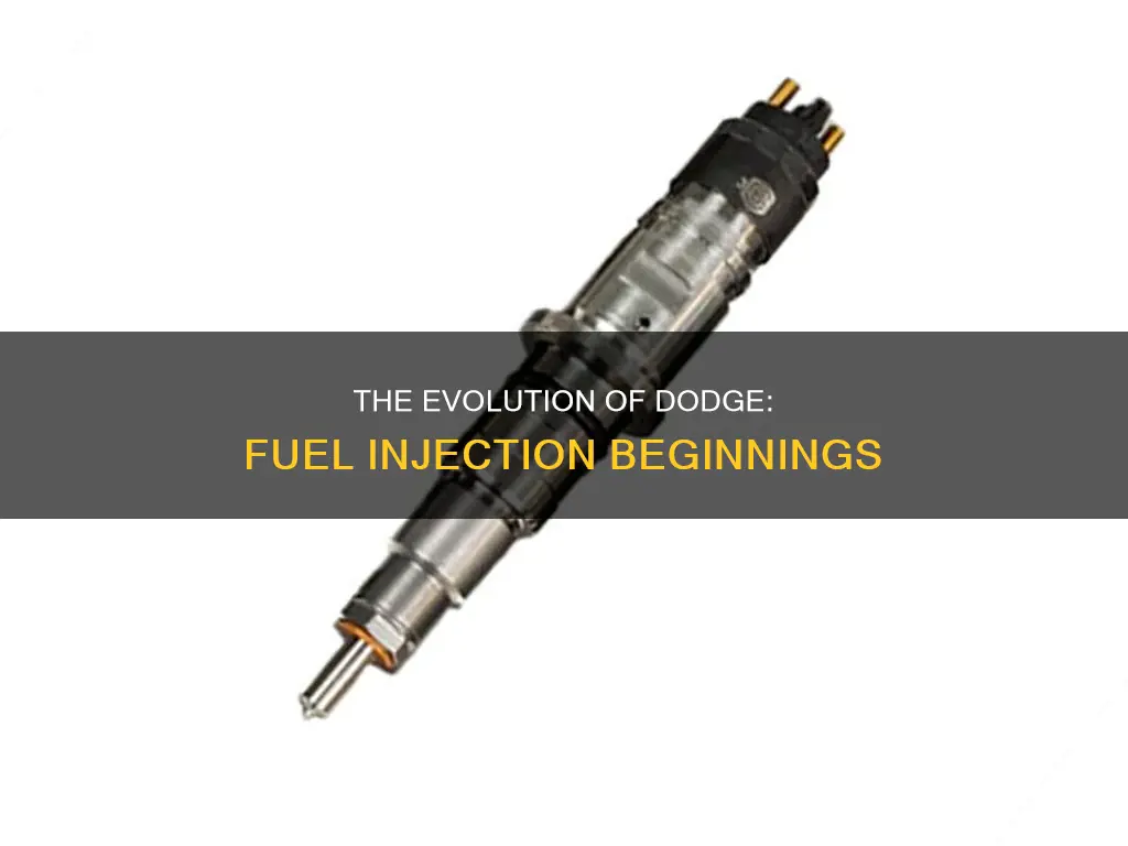 what year did dodge start using fuel injectors