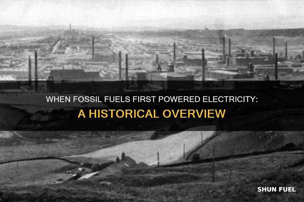 what year did fossil fuels was used to produce electricity