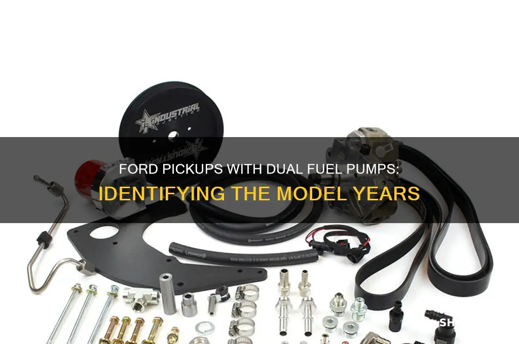 what year ford pickups have dual fuel pumps