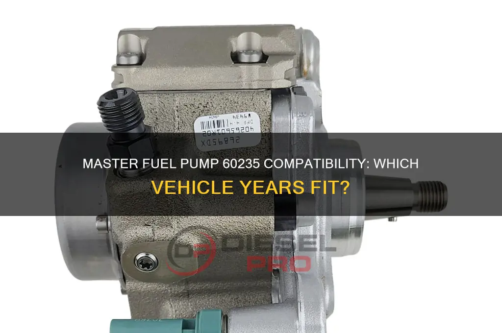 what year will a master fuel pump 60235 fit