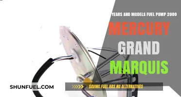 Mercury Grand Marquis Fuel Pump Models and Years: 2000 Edition
