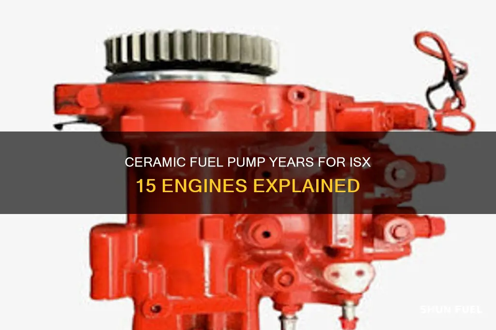 what years isx 15 have ceramic fuel pump