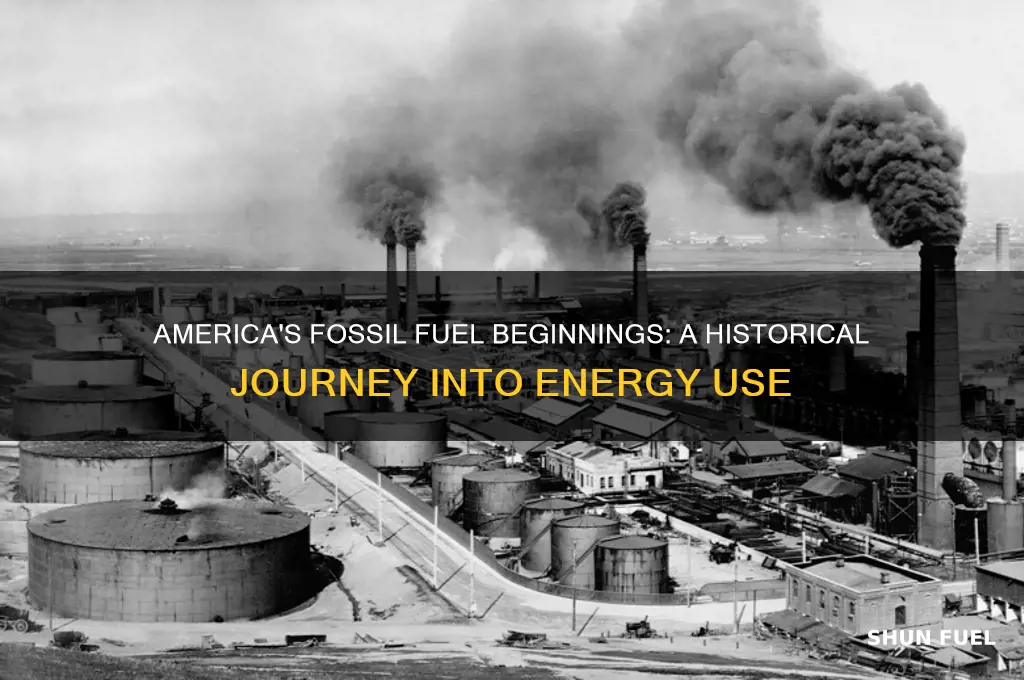 when did fosil fuels start being used in america