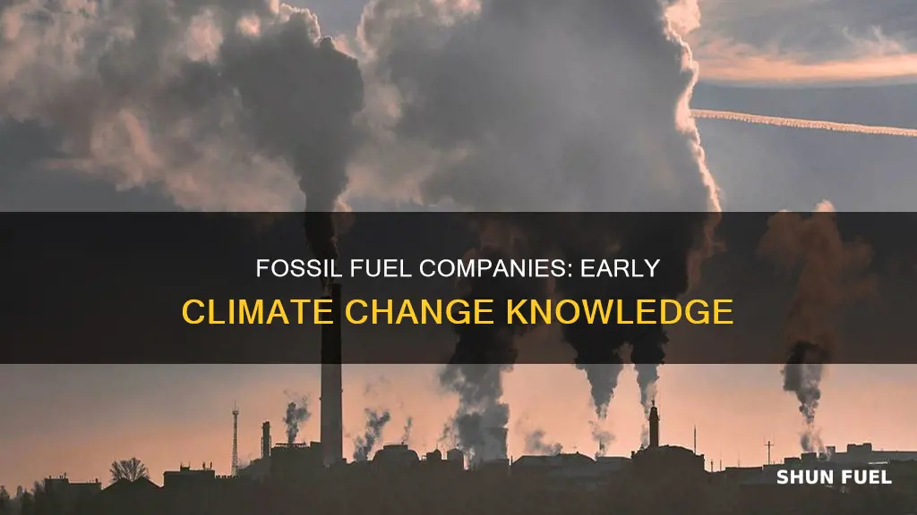 when did fossil fuel companies knew about climate change