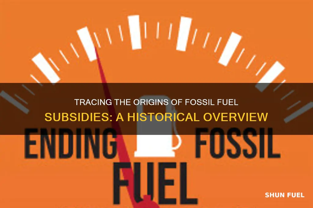 when did fossil fuel subsidies start