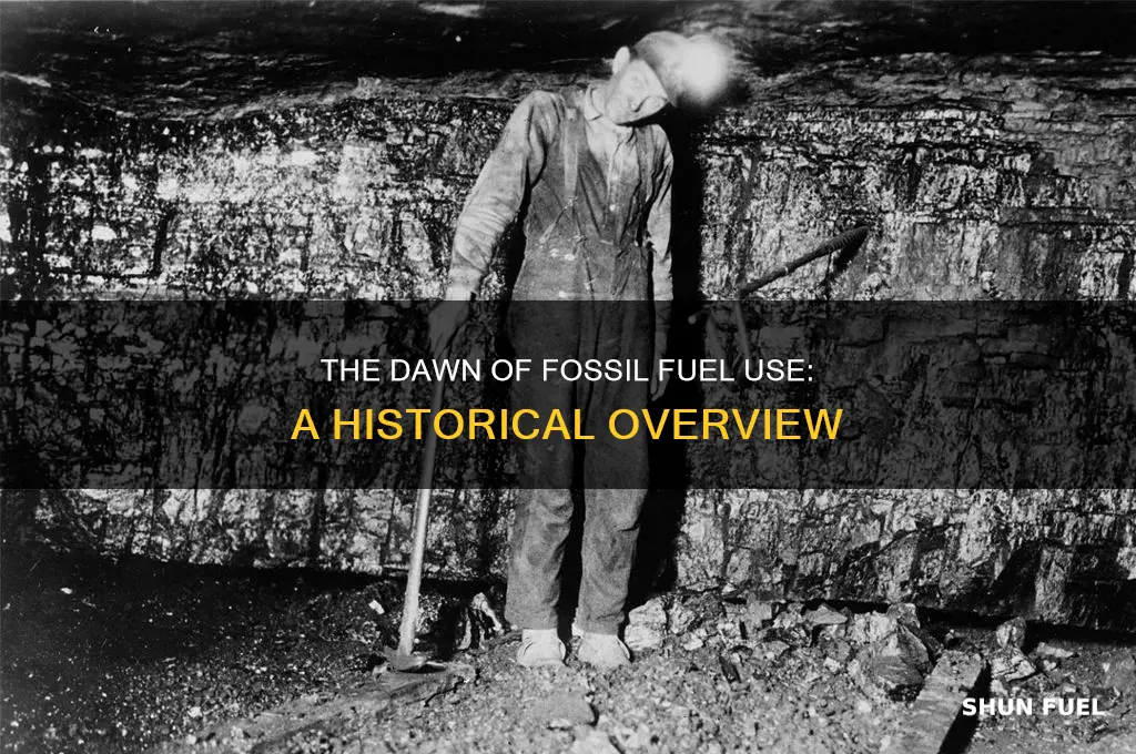 when did humans begin to use fossil fuels
