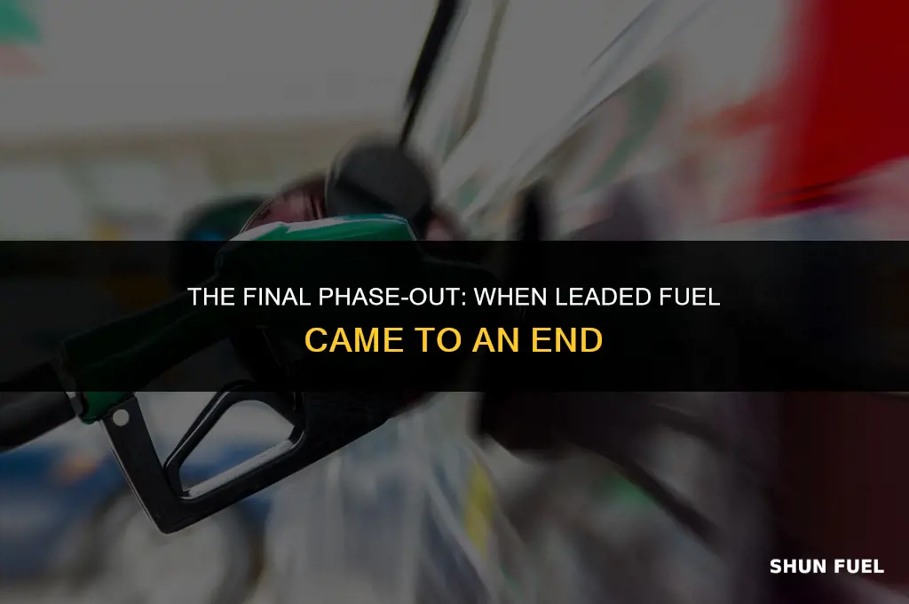when did leaded fuel stop
