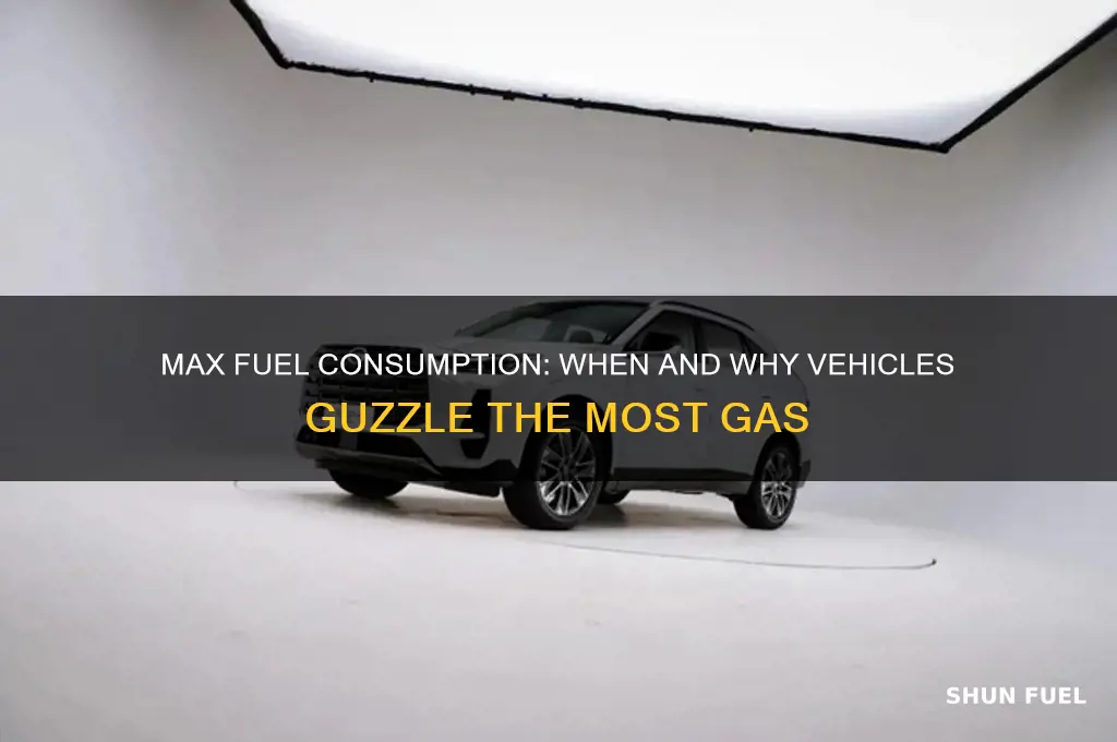 when do vehicles use the greatest amokunt of fuel
