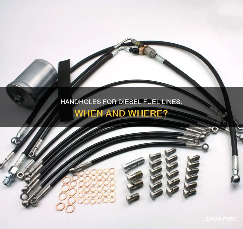 when do you have handholesfor diesel gas fuel lines