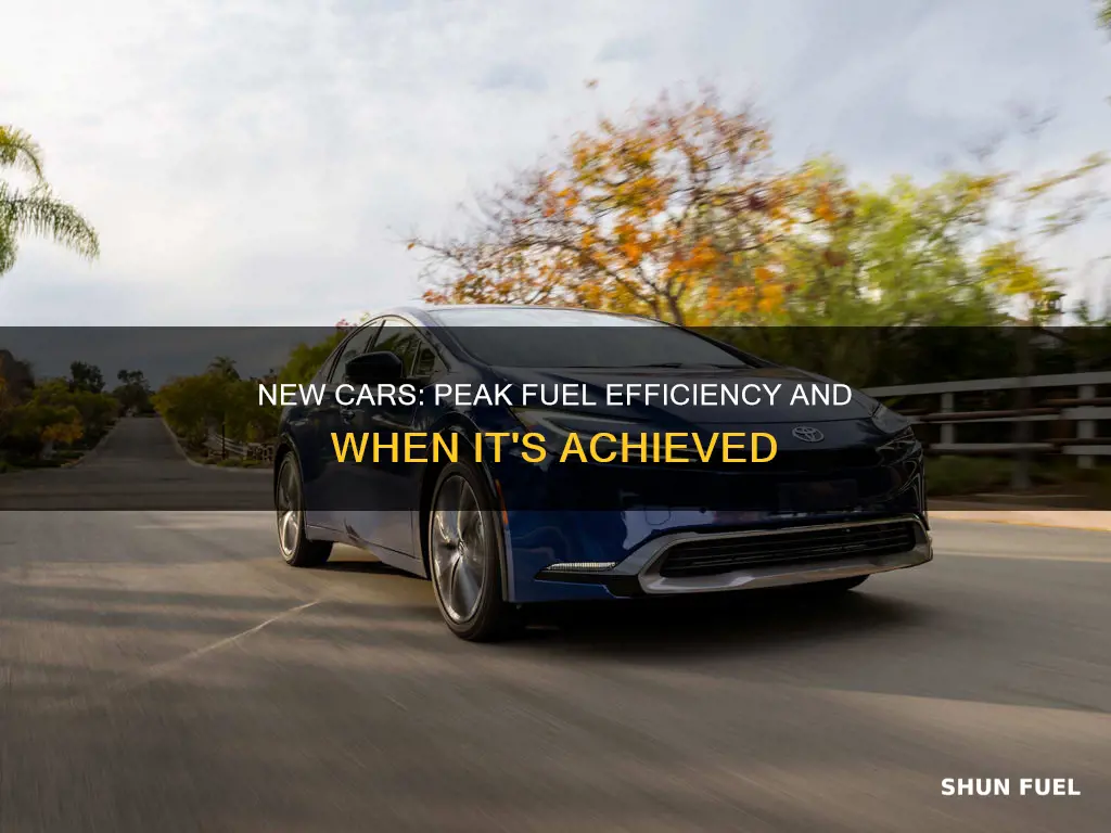 when does a new car reach its peak fuel efficiency