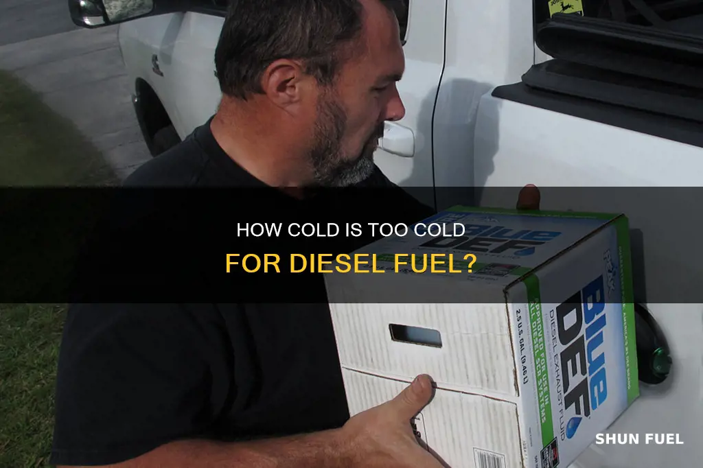 when does diesel fuel freeze