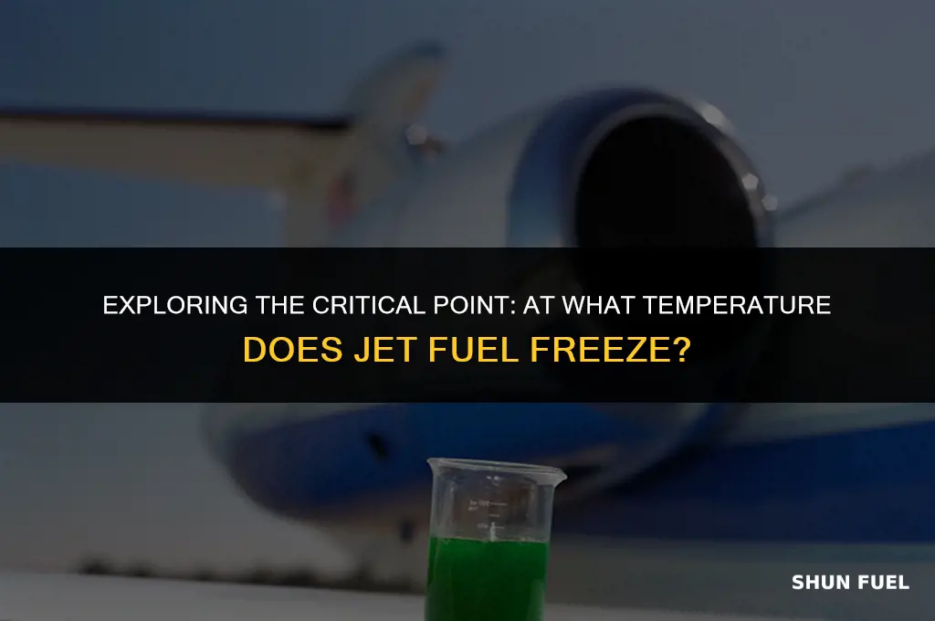when does jet fuel freeze