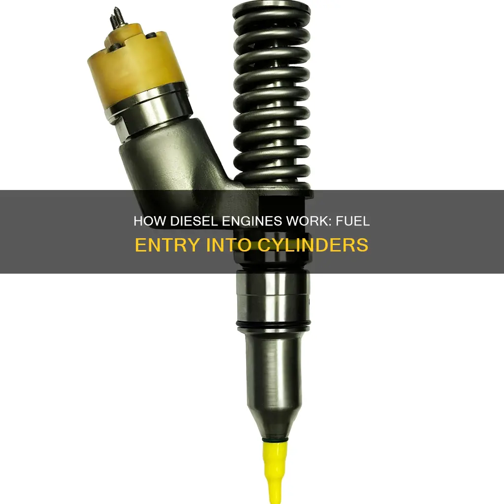 when does the diesel fuel enter the cylinder