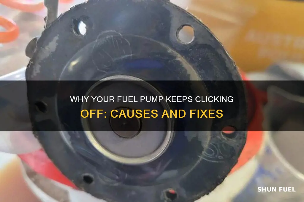 when fuel pump keeps clicking off