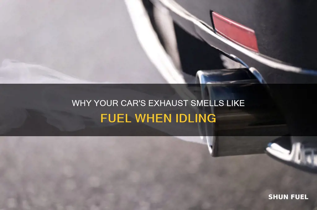 when idling can smell fuel coming from exhaust pipe