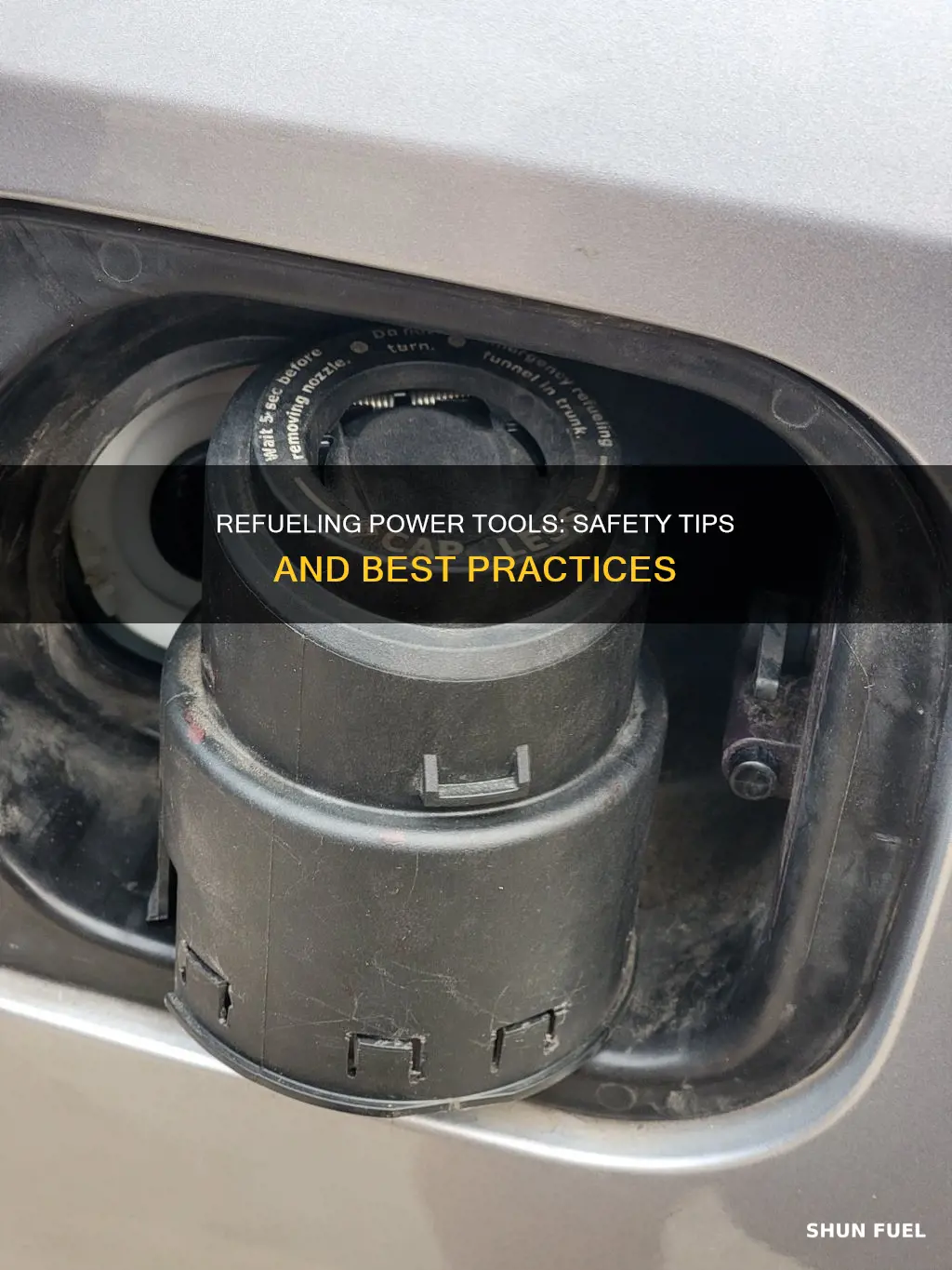 when is it safe to refill a fuel-powered tools tank