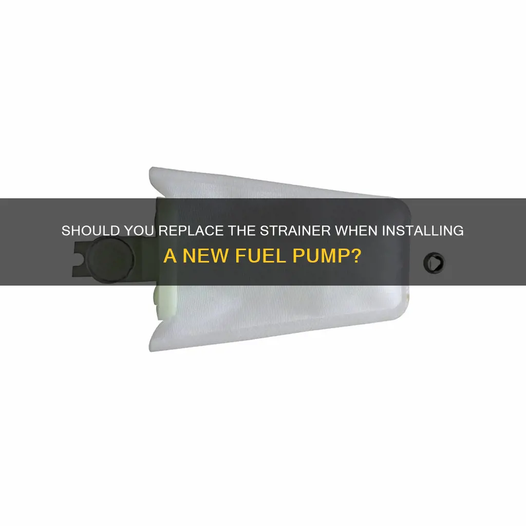 when replacing fuel pump do i need a new strainer