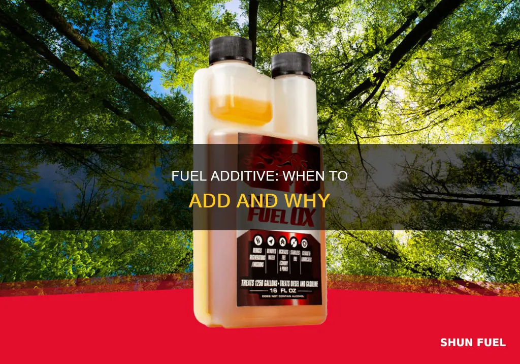 when should i add a fuel additive to my car