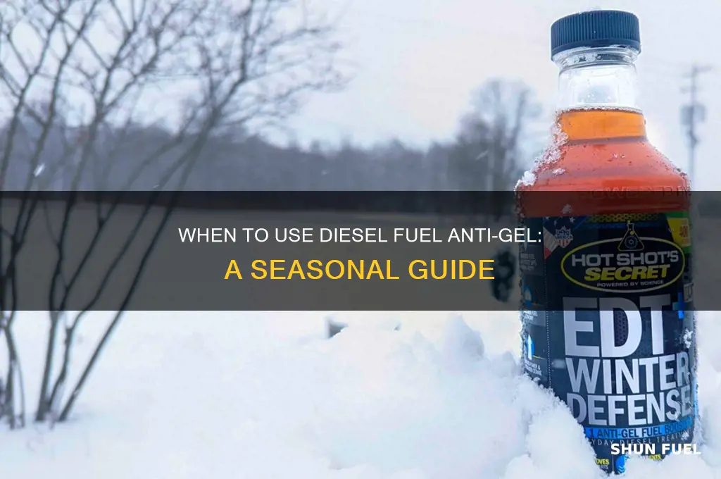 when should i use diesel fuel anti gel