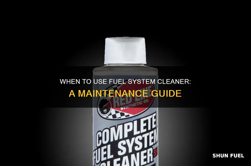 when should i use fuel system cleaner