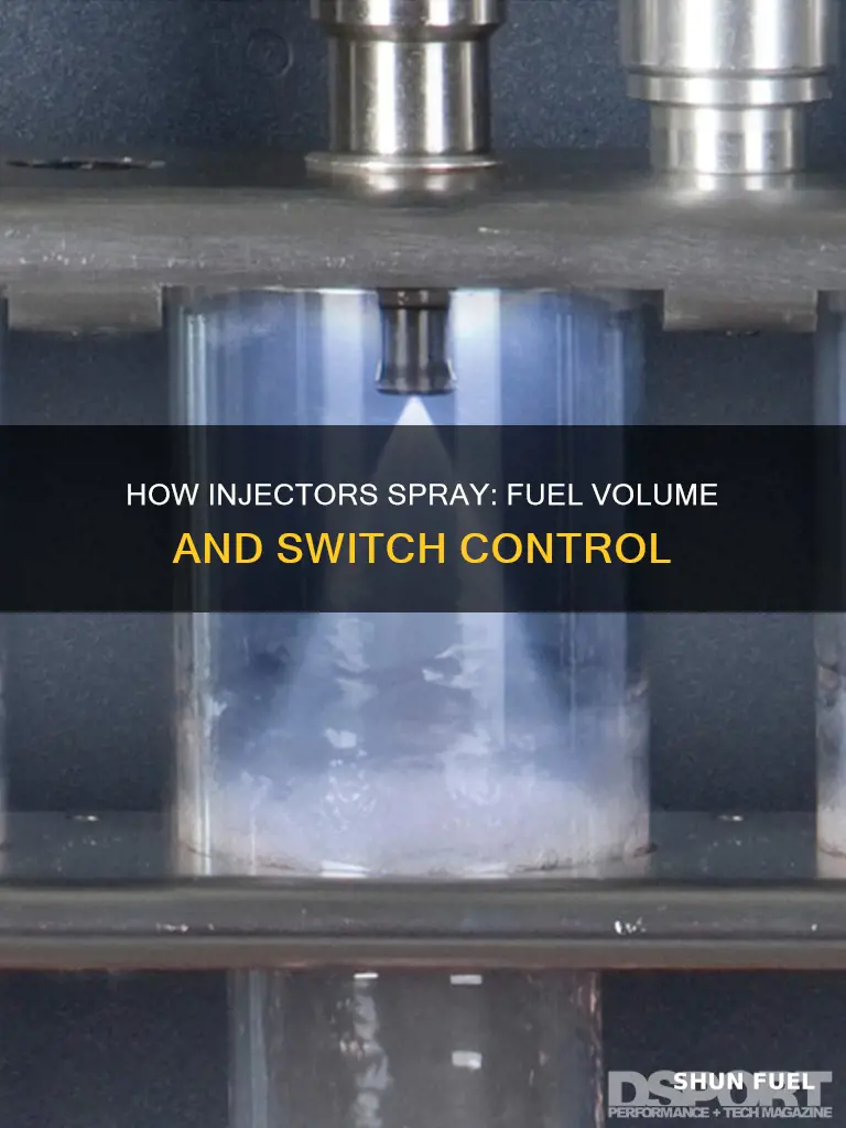 when switch turned on how much fuel sprays out injector