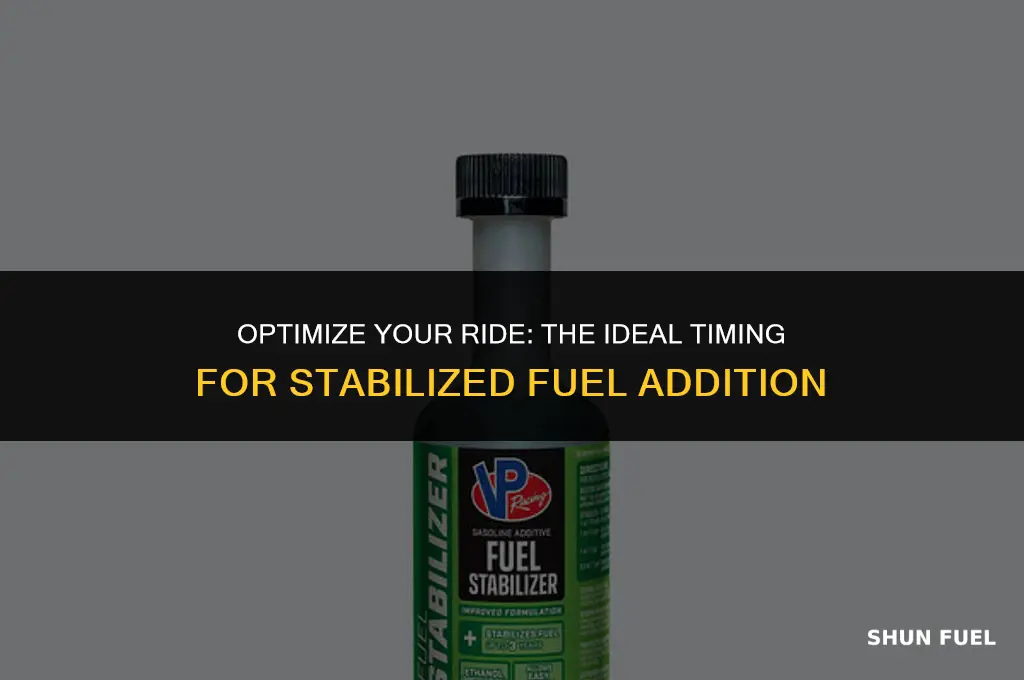 when to add stabilto fuel
