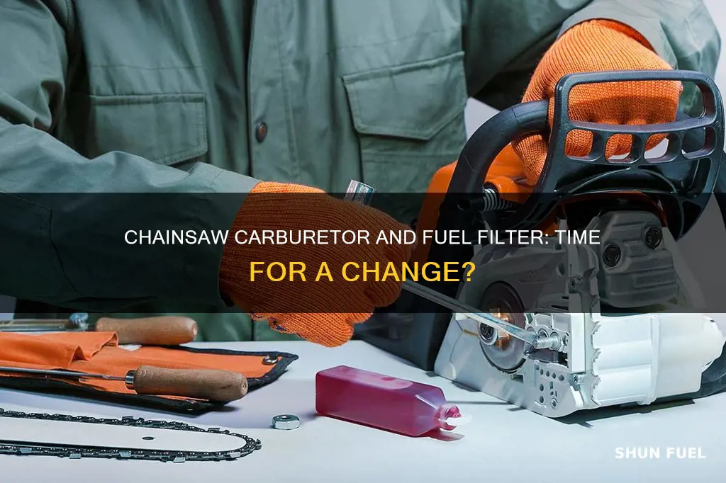 when to change carburetor and fuel filter in chainsaw