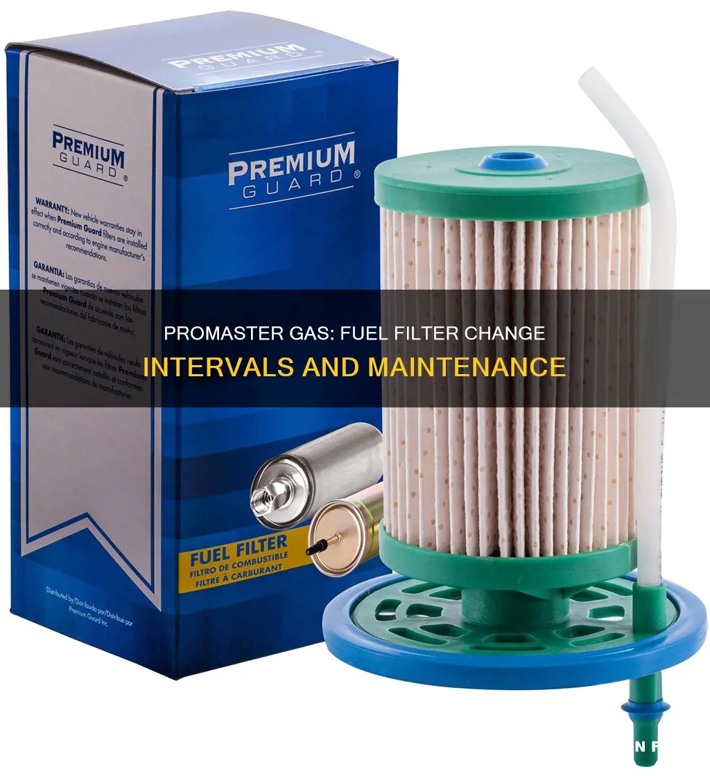 when to change fuel filter in promaster gas