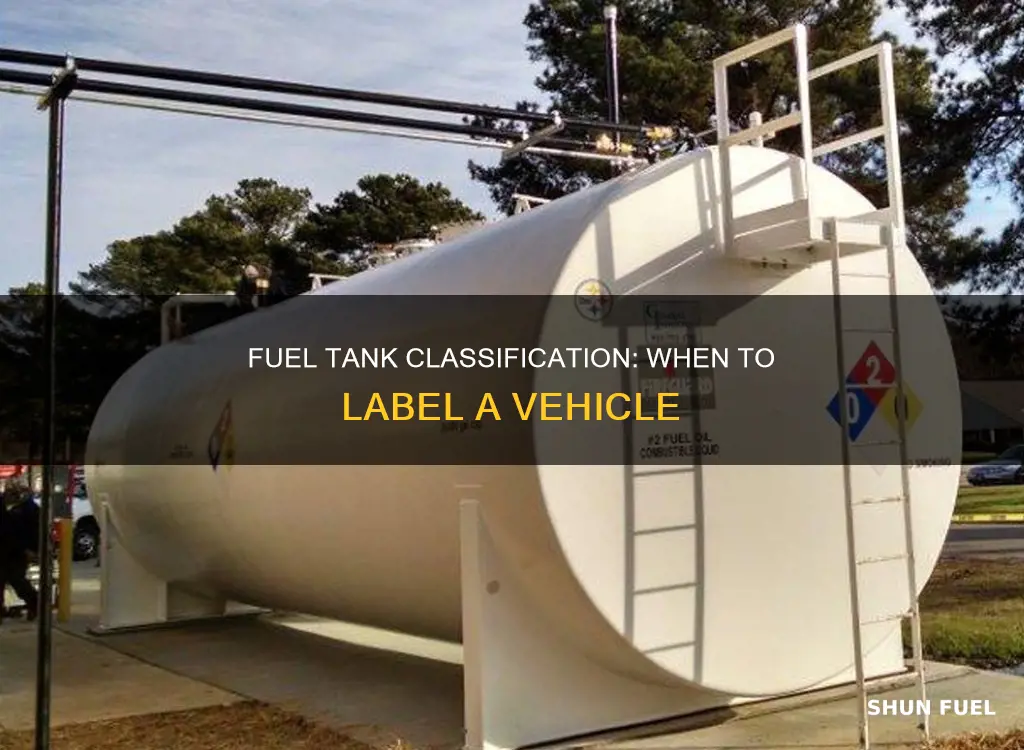 when to classify a vehicle with fuel in the tank
