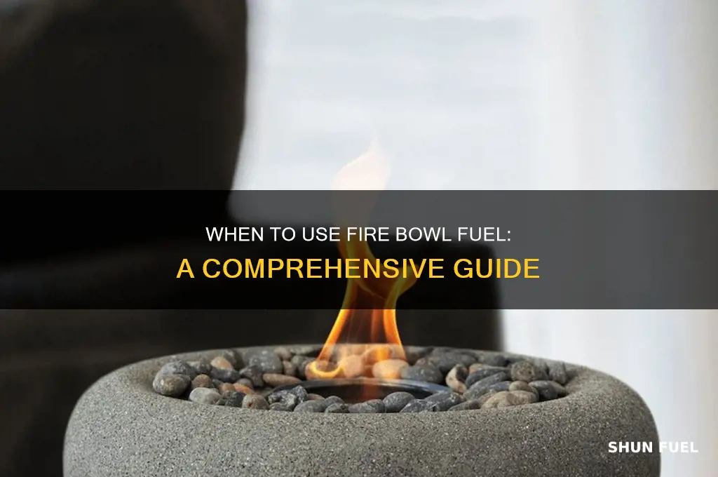 when to use fire bowl fuel