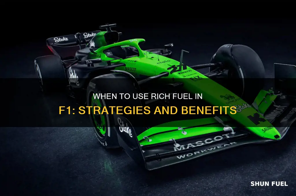 when to use rich fuel in f1