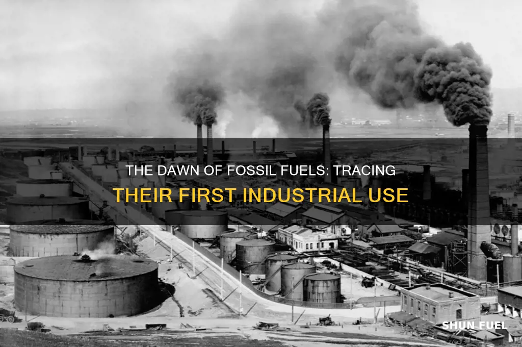 when was first use fossil fuels