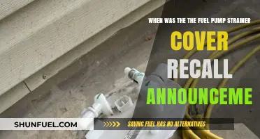 Fuel Pump Strainer Cover Recall Announcement: Date and Details