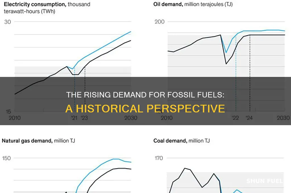 when was there an increased need for fossil fuels