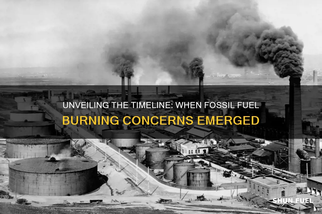 when were the problems of burning fossil fuels known