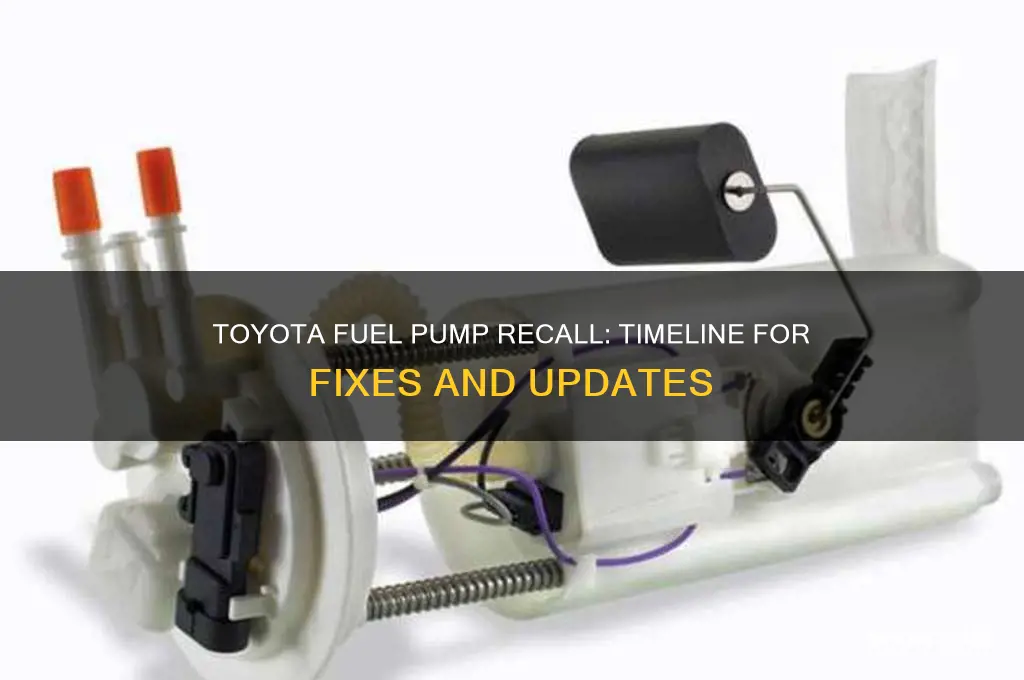 when will toyota fuel pump recall be fixed