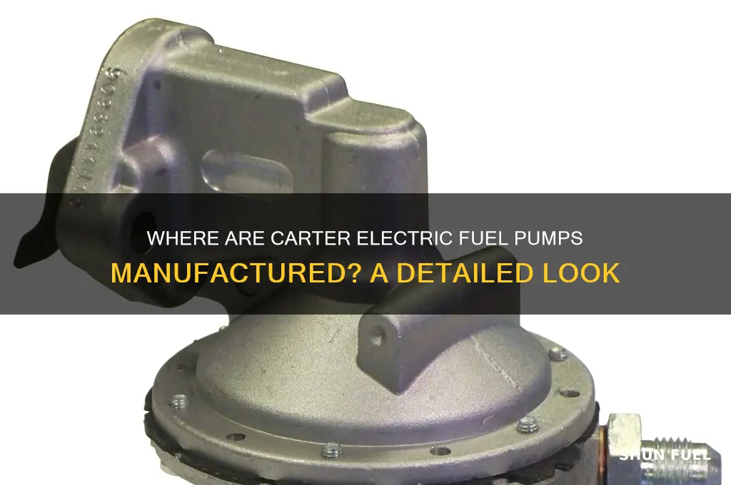where are carter electric fuel pumps made