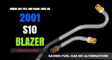 Locating Fuel and Brake Lines on a 2001 S10 Blazer