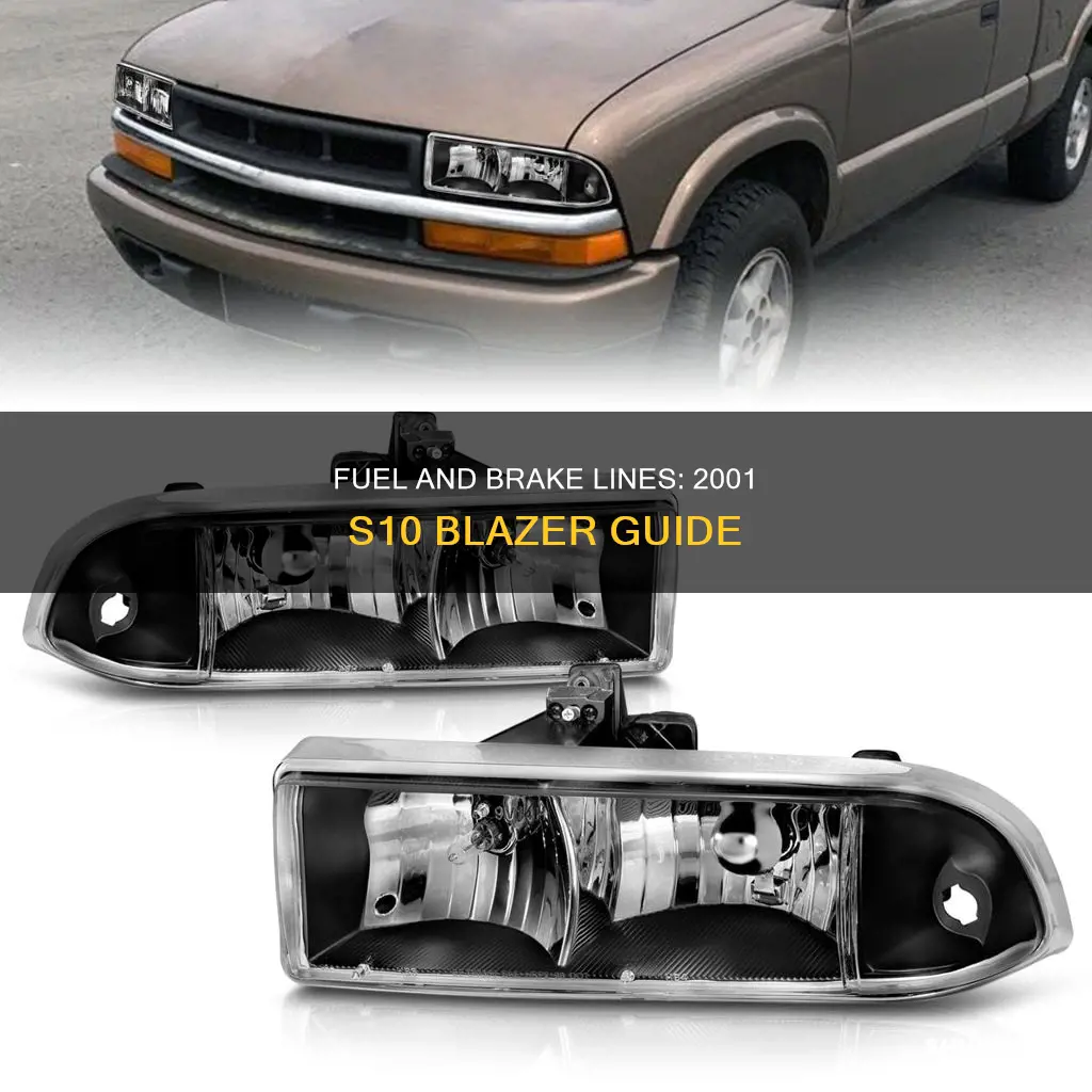 where are fuel and brake lines on 2001 s10 blazer